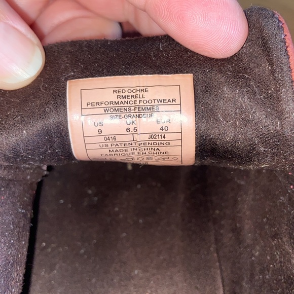 MERRELL Ashland Tie Red Ochre Full Grain Leather Walking Shoes size 9 - Picture 5 of 5